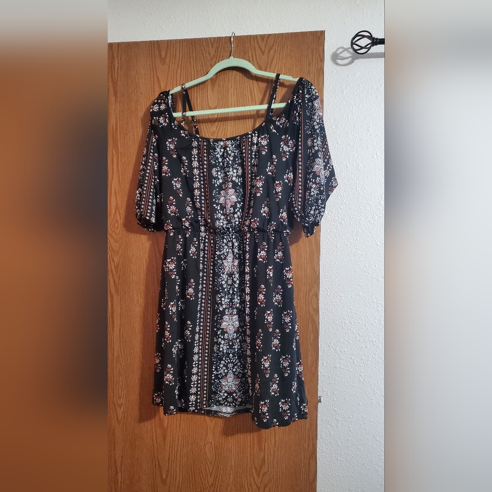 Floral Black Dress